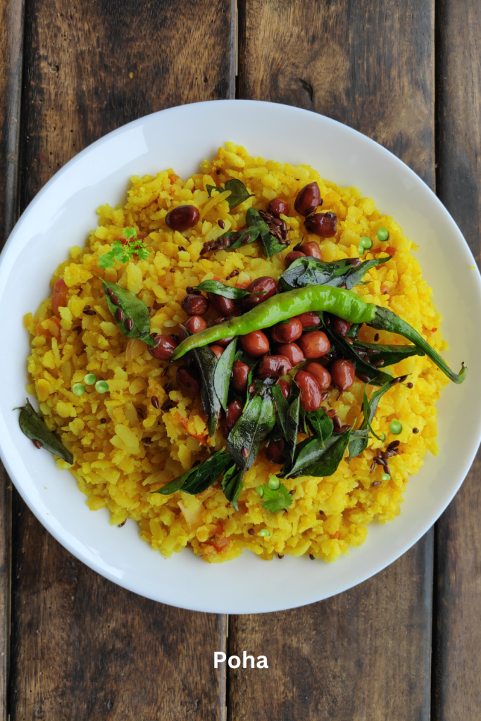 a plate of Poha